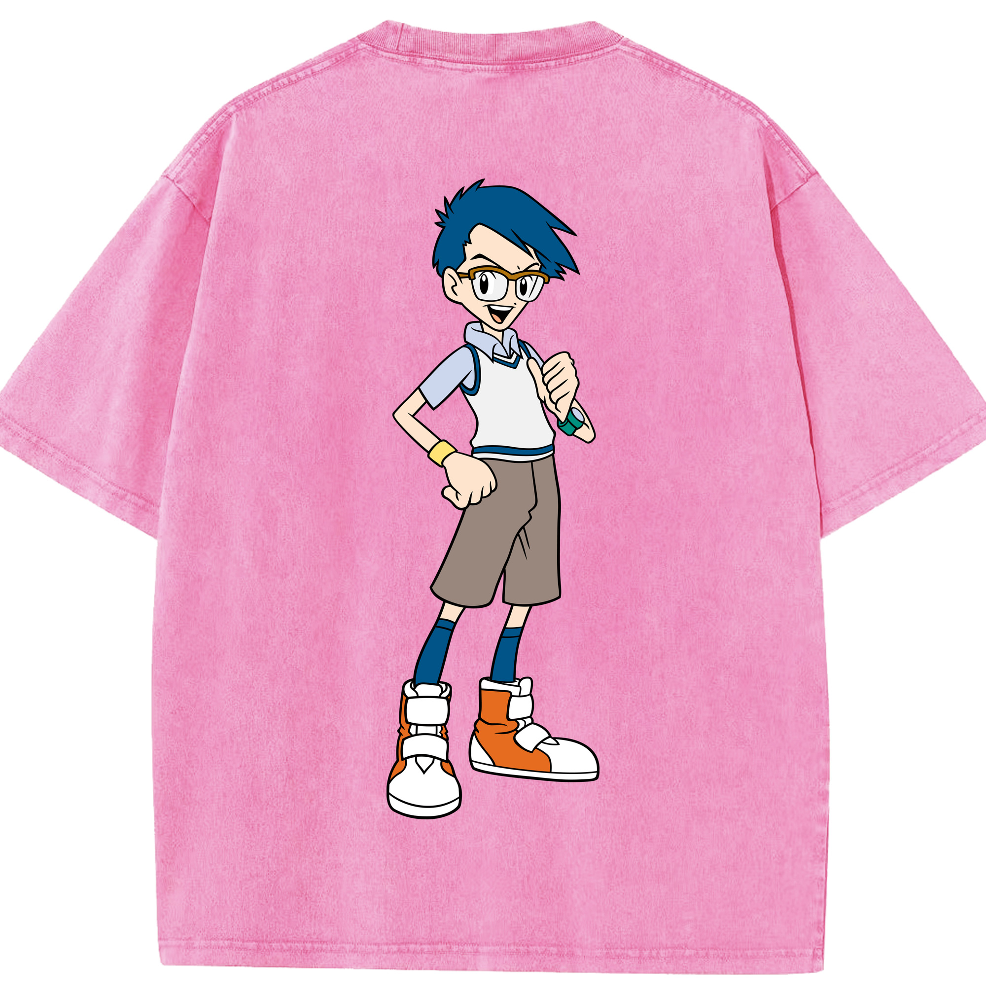 （画像用） Digimon デジタルモンスター/デジモン 綿100% ヴィンテージ風 半袖Tシャツ（背面プリント）